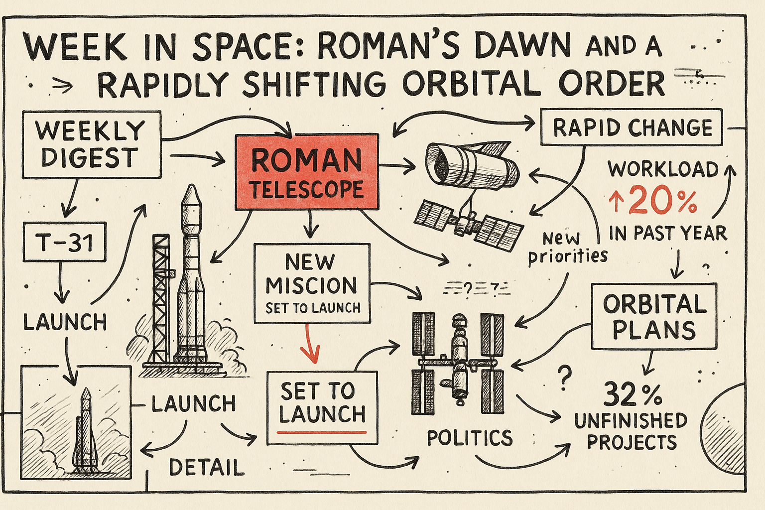 Week in Space: Roman’s Dawn and a Rapidly Shifting Orbital Order